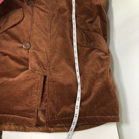 AMERICAN EAGLE AE Women's Y2K Corduroy Penny Lane Long Parka Coat Faux Fur Med - Picture 12 of 12